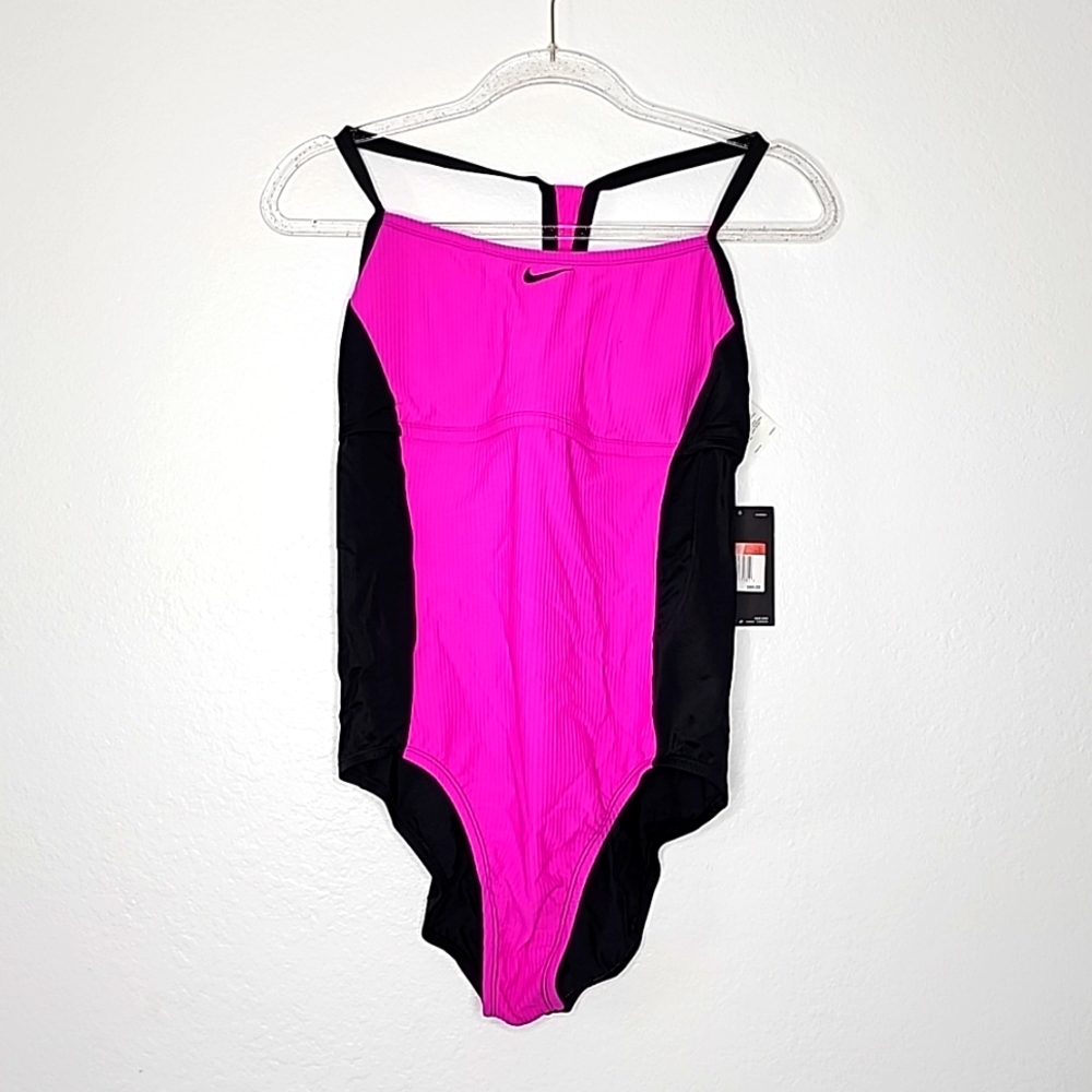 Nike race back color block fushia pink purple and black new with tags sl…